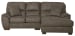 Royce - 2 Piece Sofa Chaise (LSF Loveseat / RSF Chaise) - Brown
