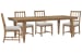 Lindon - Extendable Rectangular Dining Table With 4 Side Chairs - Belgian Wheat / Gray