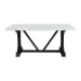 Tuscany - 70" Marble Standard Height Rectangular Dining Table - White