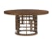 Island Fusion - Meridien Round Dining Table With Wooden Top - Dark Brown
