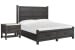 Plum Creek - Queen Panel Storage Bed With Open Nightstand - Ravenwood Black