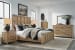 Ridgester - 7 Pc. - Dresser, Mirror, King Panel Bed, 2 Nightstands - Light Brown
