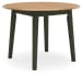 Gesthaven - 5 Pc. - Round Dining Room Drop Leaf Table, 4 Side Chairs - Natural / Green