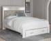 Altyra - Queen Panel Bed With Footboard Storage - White