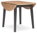 Gesthaven - 5 Pc. - Round Dining Room Drop Leaf Table, 4 Side Chairs - Natural / Brown