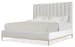 Cascade - California King Upholstered Bed - White