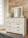 Bellaby - Whitewash - 7 Pc. - Dresser, Mirror, King Panel Bed, 2 Nightstands