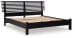 Danziar - Black - King Slat Panel Bed With Low Footboard