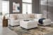Aviemore - Stone - 3 Pc. - 2-Piece Sectional With Raf Corner Chaise, Ottoman