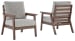Emmeline - Brown / Beige - Lounge Chair W/Cushion (Set of 2)