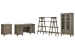 Lancaster - Credenza With Lateral File, Bookshelf And Door Bookcase - Dovetail Gray