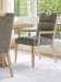 Sunset Key - Aiden Channeled Upholstered Arm Chair - Gray / Beige