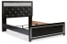 Kaydell - Black - Queen Upholstered Glitter Panel Bed