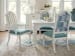 Villa Blanca - Corsica Upholstered Arm Chair - White / Blue