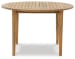 Janiyah - Light Brown - Round Dining Table W/Umb Opt