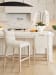 Sunset Key - Greer Channeled Upholstered Counter Stool - Light Beige