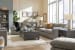 Dramatic - 4 Pc. - Sofa, Loveseat, Chair And A Half, Ottoman - Granite