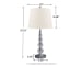 Joaquin - Clear / Silver Finish - Crystal Table Lamp (Set of 2)