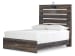 Drystan - Full Panel Bed - Brown / Beige