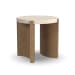 Eclipse - Round End Table - Light Brown / Beige