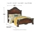 North Shore - Dark Brown - 8 Pc. - Dresser, Mirror, Chest, California King Panel Bed, 2 Nightstands