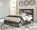 Drystan - Queen Bookcase Bed With 2 Side Drawers - Brown / Beige