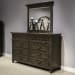 Paradise Valley - 5 Piece Bedroom Set (King Upholstered Bed, Dresser & Mirror, Chest, Nightstand) - Dark Brown