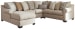 Ingleside - Linen - Left Arm Facing Corner Chaise, Wedge, Armless Loveseat, Right Arm Facing Loveseat Sectional