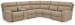 Next-Gen Durapella - 6-Piece Power Reclining Sectional With Storage Console - Sand
