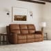 Henry - Power Reclining Sofa With Power Headrests & Lumbar - Caramel