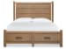 Plum Creek - Queen Panel Storage Bed And Drawer Dresser With Landscape Mirror - Sierra Brown
