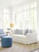Barclay Butera Upholstery - Three Arch Leather Swivel Ottoman - Blue