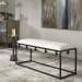 Paradox - Iron & Fabric Bench - White & Black