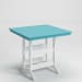 Eisely - Turquoise/White - 5 Pc. - Dining Set with Barstools