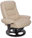 Jacque - Pedestal Recliner/Ottoman - Ivory