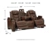 The Man-Den - Mahogany - PWR REC Sofa with ADJ Headrest