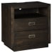 Hyndell - Dark Brown - Two Drawer Night Stand