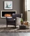 Kato - Leather Club Chair With Salt Pepper HOH