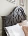 Bellamy - Complete King Shaped Panel Bed - Peppercorn