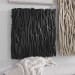Gathered Teak - Square Wood Wall Decor - Black