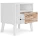 Piperton - Brown / White - One Drawer Night Stand