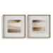 Between Lines - Abstract Painting (Set of 2) - Brown / White
