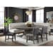 Collins - With 2 Leaves 6 Piece Dining Set Table, Four Chairs & Peyton Sectional Sofa - Gray