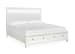 Springhouse - California King Upholstered Panel Storage Bed With 2 Door Nightstands - Whisper White