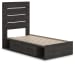 Hollivern - Twin Panel Storage Bed - Dark Gray