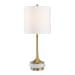 Molena - Brass & Pearly Stone Table Lamp - Brass,Gold,White