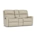 Catalina - Leather Reclining Loveseat With Console - Beige