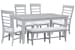Charleston - Extendable Rectangular Dining Table With 4 Side Chairs And Bench - Harbor Gray