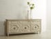3-Door Entertainment Console With Storage Drawers - Natural