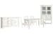 Willowbrook - Extendable Rectangular Dining Table With 4 Side Chairs, Buffet And Display Cabinet - Egg Shell White